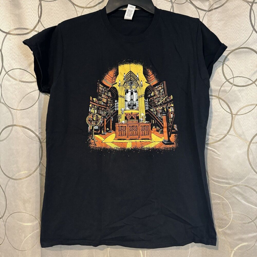 Harry Potter Dumbledore's Office Black Graphic 2XL T-Shirt Women's Wizard Castle